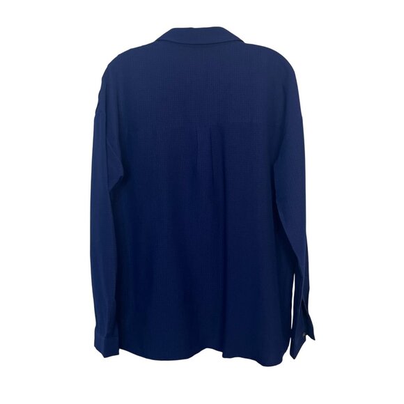 Hotouch Long Sleeve Button Up Shirt Womens Large Blue New - Picture 3 of 11